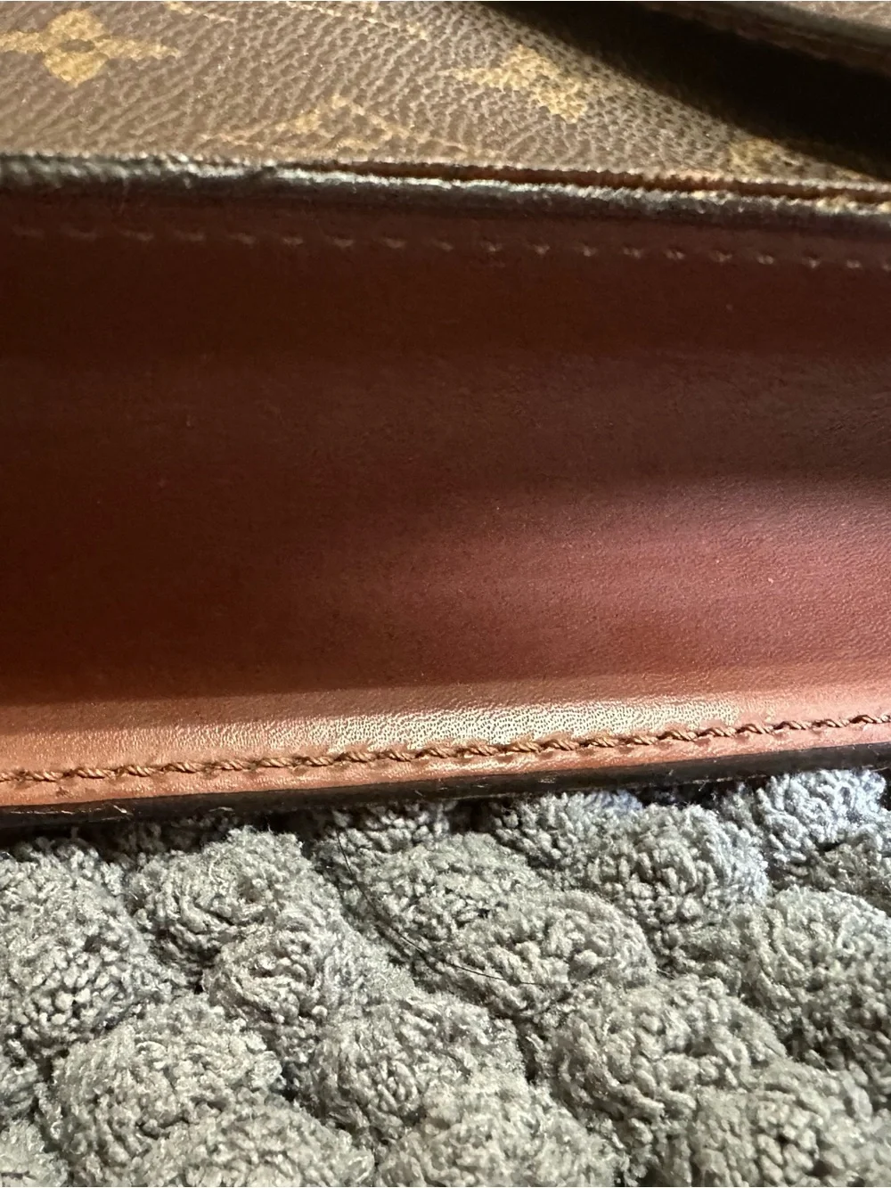 Louis Vuitton Brown Monogram Briefcase Porte Documents Bandouliere